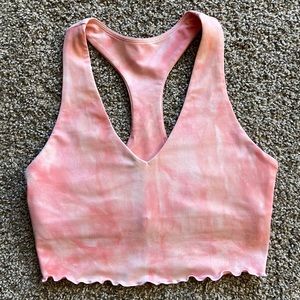 Carbon38 Pink Tie-Dye Sports Bra